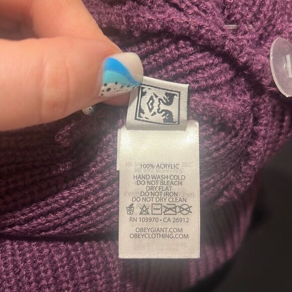 ✨OBEY FUTURE BEANIE - WINEBERRY✨ - Picture 8 of 9